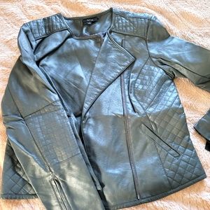 Grey leather jacket